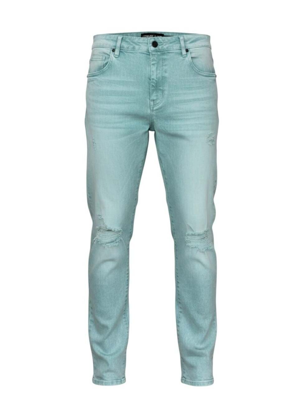 Legendary Status Men's Distressed Mint Green Skinny Jeans
